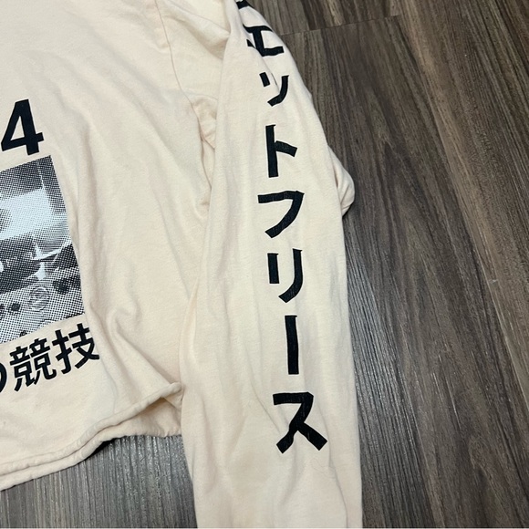 TNA women sz S Japan long sleeve crop top long sleeve cream - Picture 5 of 8